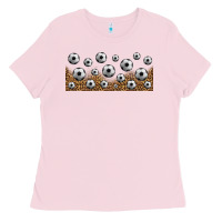 Bubblegum Pink leopard soccer 16oz libbey glass Ladies Tee - HRA Design Shop