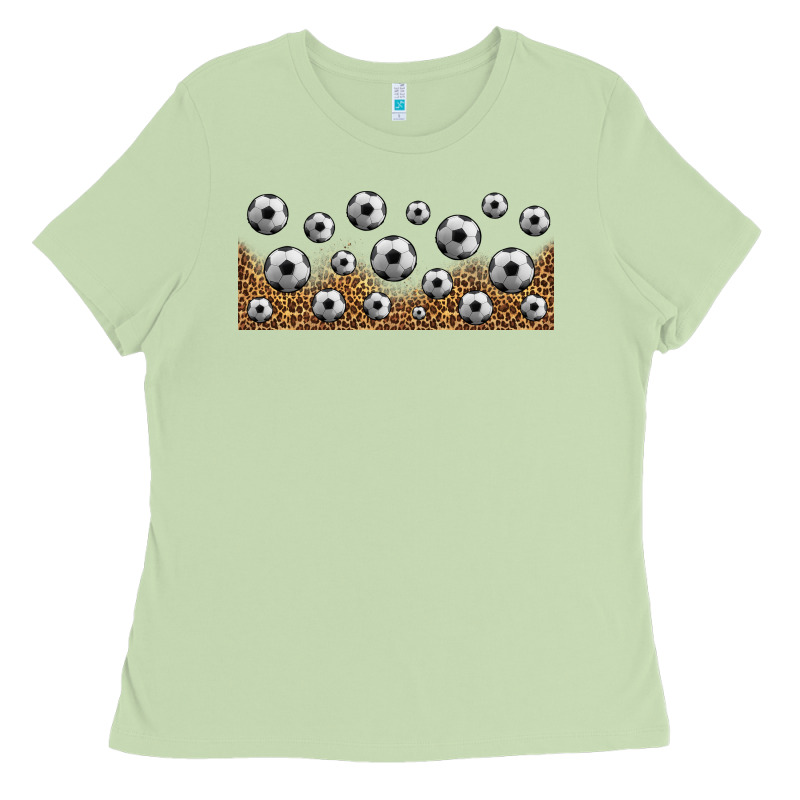 Leopard Soccer 16oz Libbey Glass Ladies Tee by HRA Design Shop | Teevron