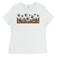 White leopard soccer 16oz libbey glass Ladies Tee - HRA Design Shop