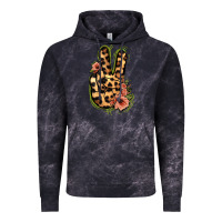 Cloud Black Leopard Floral Peace Sign Vintage Hoodie - Jasminsmagicworld