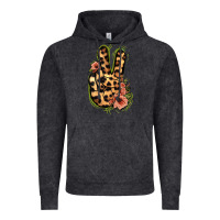 Vintage Black Leopard Floral Peace Sign Vintage Hoodie - Jasminsmagicworld