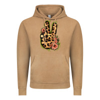 Vintage Camel Leopard Floral Peace Sign Vintage Hoodie - Jasminsmagicworld