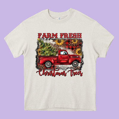 Farm Fresh Christmas Trees Heavy Core Tee Designed By Barkaloodesign