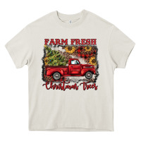 Cream farm fresh christmas trees Heavy Core Tee - BarkalooDesign