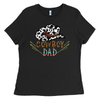 Black cowboy dad Ladies Tee - CowhideDigitalArt