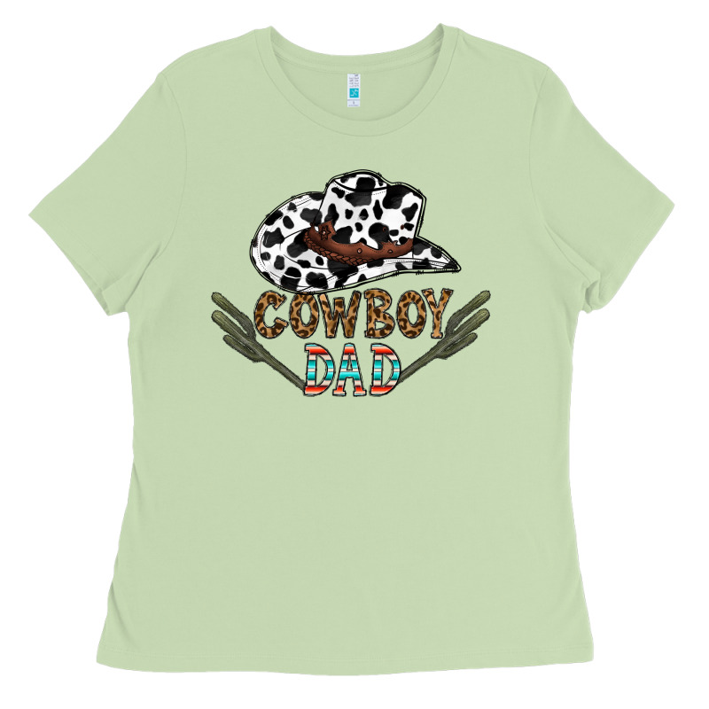 Cowboy Dad Ladies Tee by CowhideDigitalArt | Teevron