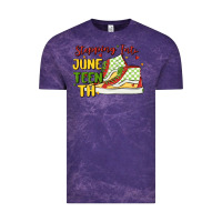 Cloud Purple stepping into juneteenth Vintage Tee - MaliasSmallBusiness
