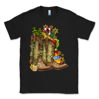 Black Christmas Boots Classic Tee - CowhideDigitalArt