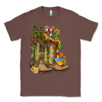 Chestnut Christmas Boots Classic Tee - CowhideDigitalArt