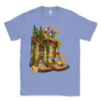 Colony Blue Christmas Boots Classic Tee - CowhideDigitalArt