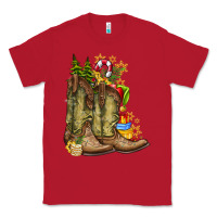 Red Christmas Boots Classic Tee - CowhideDigitalArt