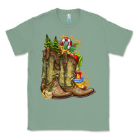 Sage Christmas Boots Classic Tee - CowhideDigitalArt
