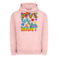 Pigment Salmon Western Love Who You Want Urban Hoodie - BundleAndBundleShop