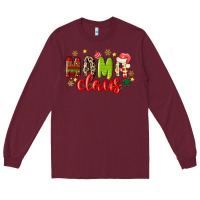 Burgundy mama claus Long Sleeve Tee - MaliasSmallBusiness