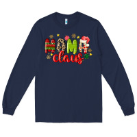Navy mama claus Long Sleeve Tee - MaliasSmallBusiness