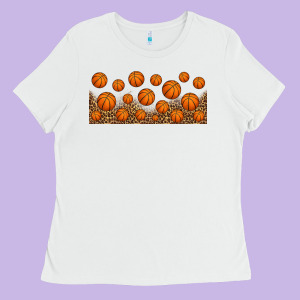 Leopard Basketball 16oz Libbey Glass Ladies Tee Designed By Hra Design Shop