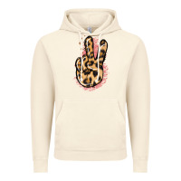 Vintage Artic Pink Glitter Leopard Peace Sign Vintage Hoodie - Jasminsmagicworld