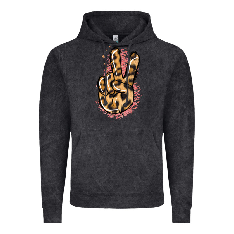 Pink Glitter Leopard Peace Sign Vintage Hoodie by Jasminsmagicworld | Teevron