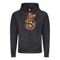 Vintage Black Pink Glitter Leopard Peace Sign Vintage Hoodie - Jasminsmagicworld