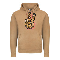 Vintage Camel Pink Glitter Leopard Peace Sign Vintage Hoodie - Jasminsmagicworld