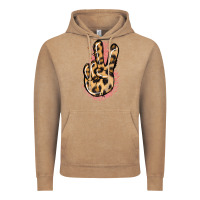 Vintage Coffee Pink Glitter Leopard Peace Sign Vintage Hoodie - Jasminsmagicworld
