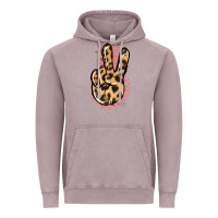 Vintage Zinc Pink Glitter Leopard Peace Sign Vintage Hoodie - Jasminsmagicworld