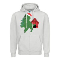 Dove Grey Christmas Dog Zipper Hoodie - Bettercallsaul