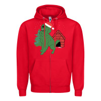 Red Christmas Dog Zipper Hoodie - Bettercallsaul
