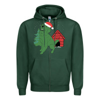 Sports Green Christmas Dog Zipper Hoodie - Bettercallsaul
