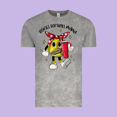 Boujee Softball Mama Vintage Tee Designed By Jahusdesignshop