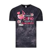 Cloud Black even cupid needs a margarita Vintage Tee - MaliasSmallBusiness
