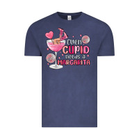Vintage Denim even cupid needs a margarita Vintage Tee - MaliasSmallBusiness