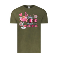 Vintage Olive even cupid needs a margarita Vintage Tee - MaliasSmallBusiness