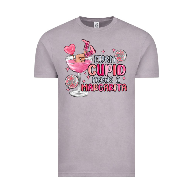 Even Cupid Needs A Margarita Vintage Tee by MaliasSmallBusiness | Teevron