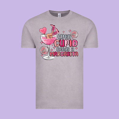 Even Cupid Needs A Margarita Vintage Tee Designed By Maliassmallbusiness