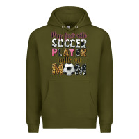 Army Green my favorite soccer player calls me mom Premium Hoodie - CowGirlArtShop