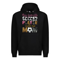 Black my favorite soccer player calls me mom Premium Hoodie - CowGirlArtShop