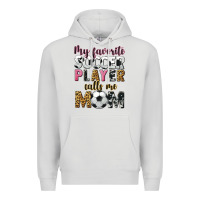 Dove Grey my favorite soccer player calls me mom Premium Hoodie - CowGirlArtShop