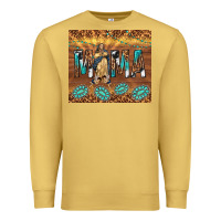 Antique Gold our lady of guadalupe Premium Sweatshirt - TumblerDesignByShophia