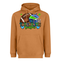 Meerkat Touchdown season American football green and blue Heavyweight Hoodie - HowdyJamesFarm