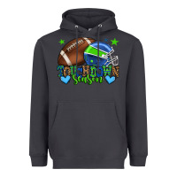 Smoke Touchdown season American football green and blue Heavyweight Hoodie - HowdyJamesFarm