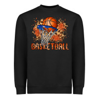 Black custom name basketball Heavyweight Sweatshirt - MaliasSmallBusiness