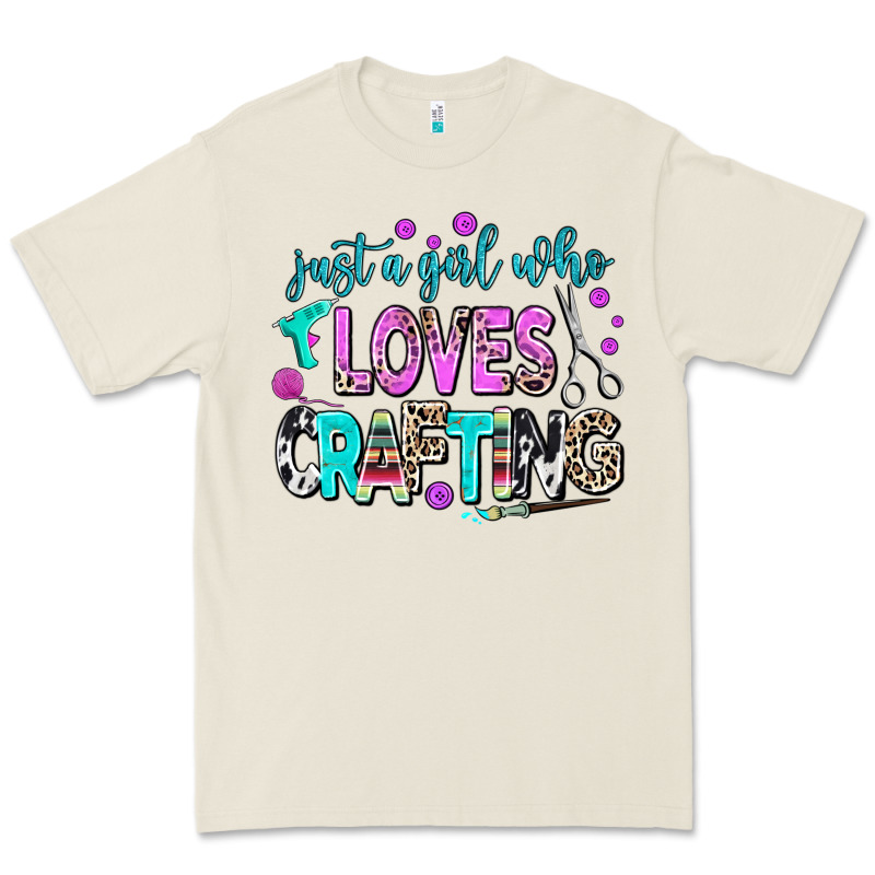 Just A Girl Who Loves Crafting Premium Tee by AdoDesignShop | Teevron