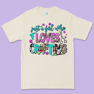 Just A Girl Who Loves Crafting Premium Tee Designed By Adodesignshop
