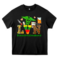 Black lvn juneteenth licensed vocational nurse with croc Heavy Core Tee - AdoDesignShop