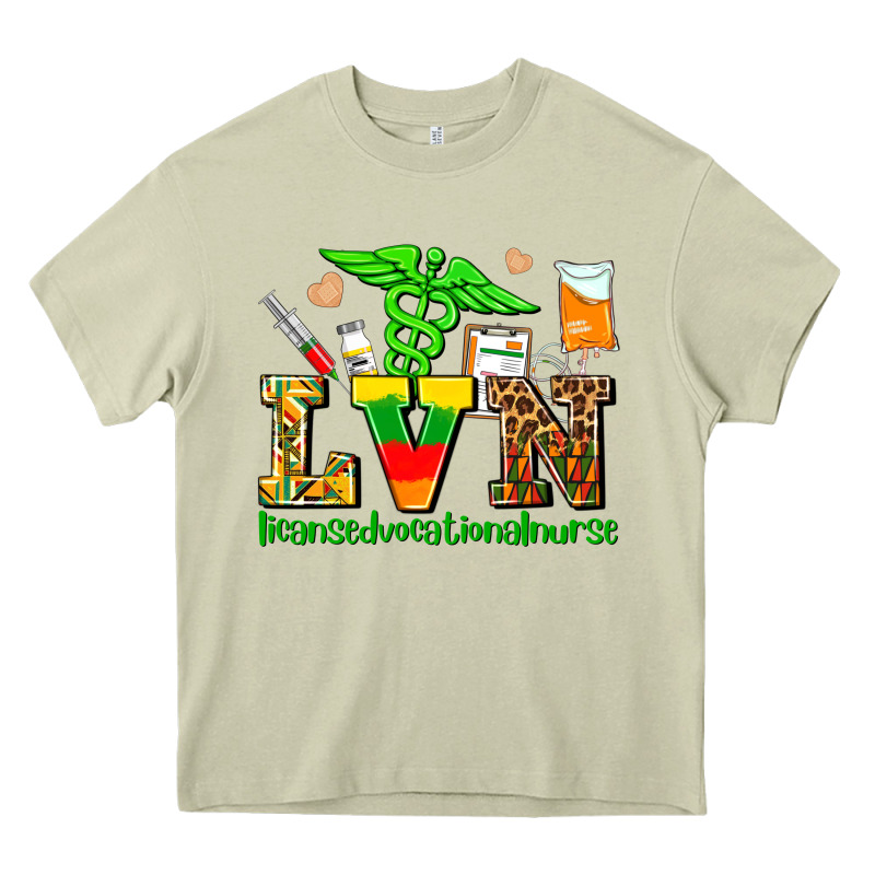 Lvn Juneteenth Licensed Vocational Nurse With Croc Heavy Core Tee by AdoDesignShop | Teevron