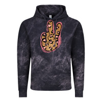 Cloud Black Gold Glitter Pink Leopard Peace Sign Vintage Hoodie - Jasminsmagicworld