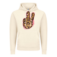 Vintage Artic Gold Glitter Pink Leopard Peace Sign Vintage Hoodie - Jasminsmagicworld
