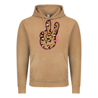 Vintage Camel Gold Glitter Pink Leopard Peace Sign Vintage Hoodie - Jasminsmagicworld