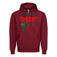 Burgundy Christmas Cheer I Thought You Said Christmas Beer Zipper Hoodie - Bettercallsaul